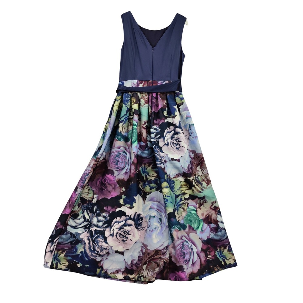 Tahari Womens Floral Elegant Regency Romantic Maxi Dress 12 Formal Evening Gown - Picture 5 of 16